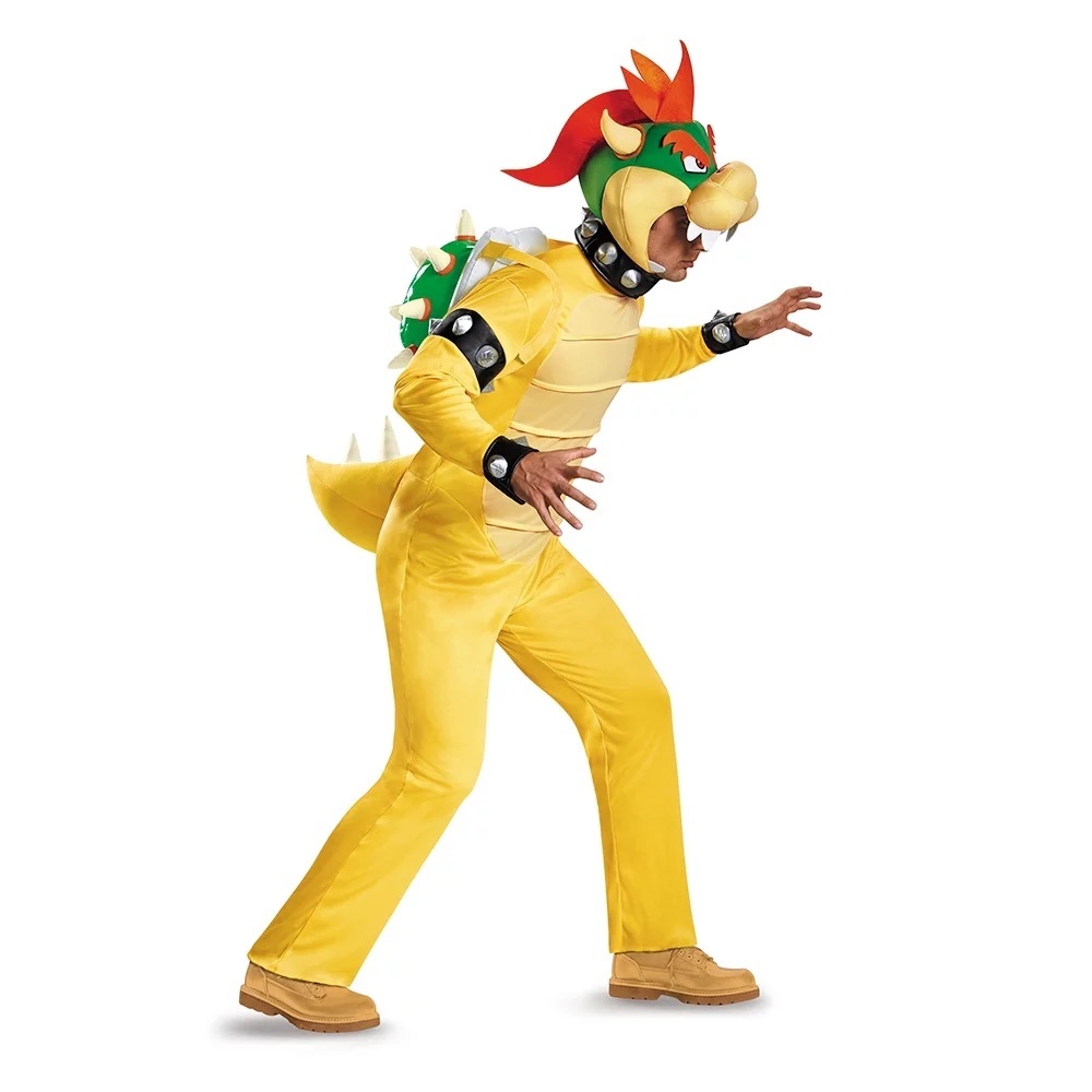 Bowser Deluxe Halloween Adult Costume Super Mario Bros - Unisex Mens XXL